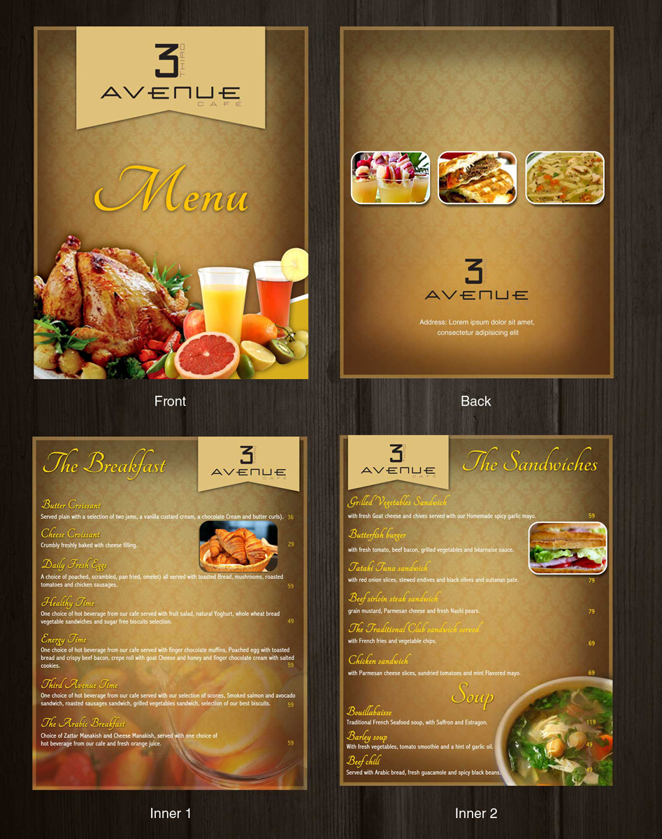 Menu Design by ESolz Technologies for RSI | Design #2354994