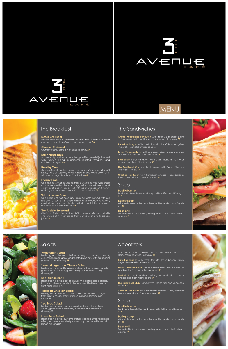 Menu Design by JCR for RSI | Design #2352250