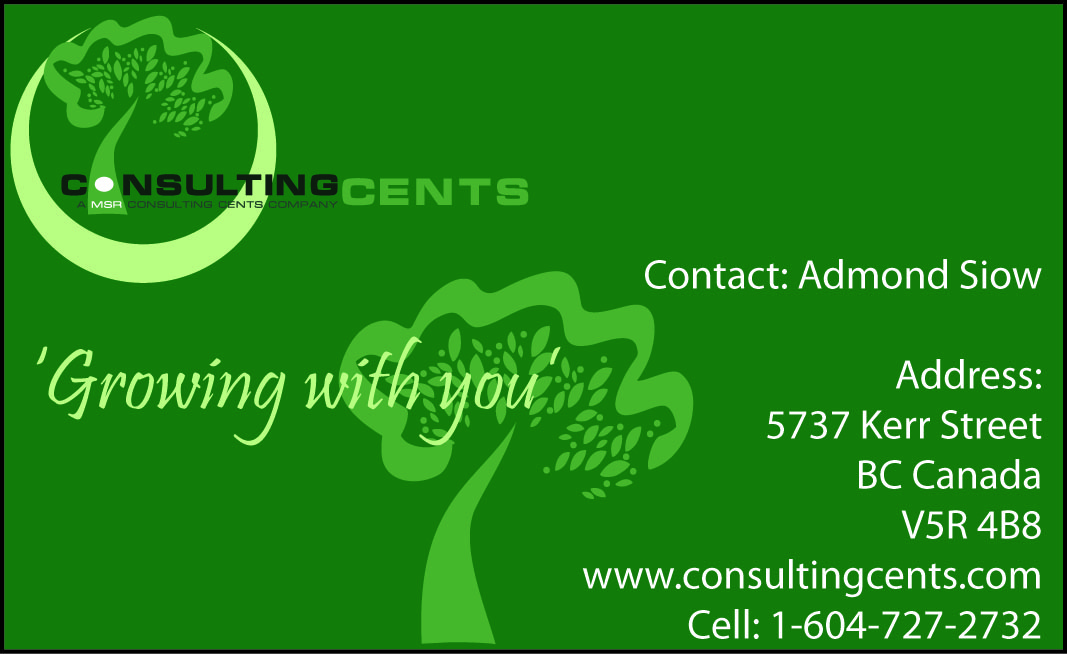 Diseño de Tarjeta de Presentación por Emily Butters para MSR Consulting Cents | Diseño #25742