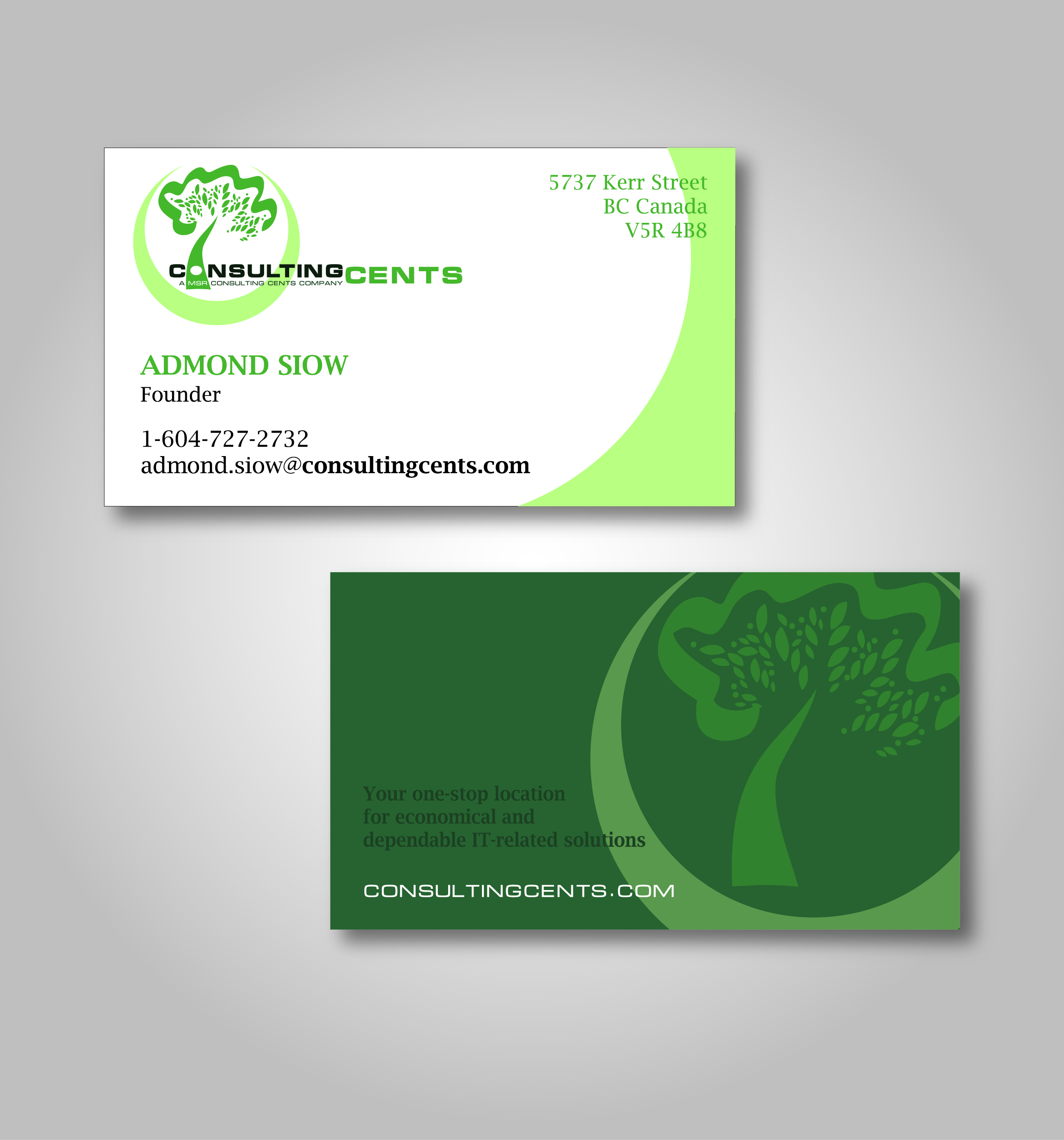 Visitenkarten-Design von Julius Reque für MSR Consulting Cents | Design #25502