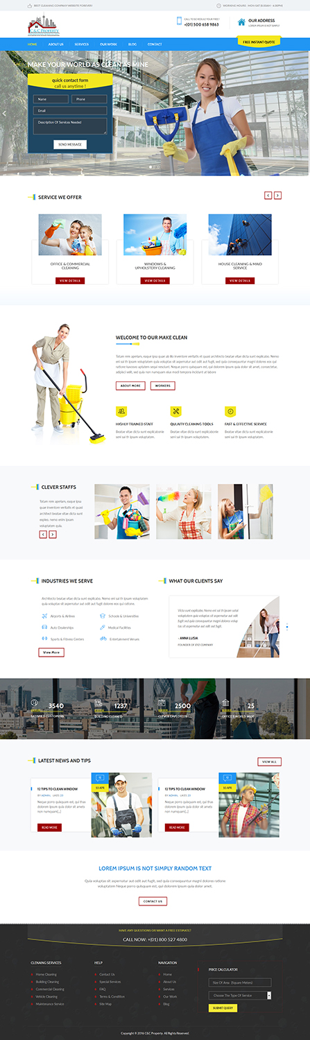 Web Design by Sanjib Ghosh for C & C Property Preservation Services, LLC | Design #11701339