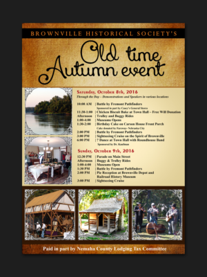 Brownville Historical Society Old Time Autumn Event Flyer - Historic Event | Flyer Design by Gfx.26™