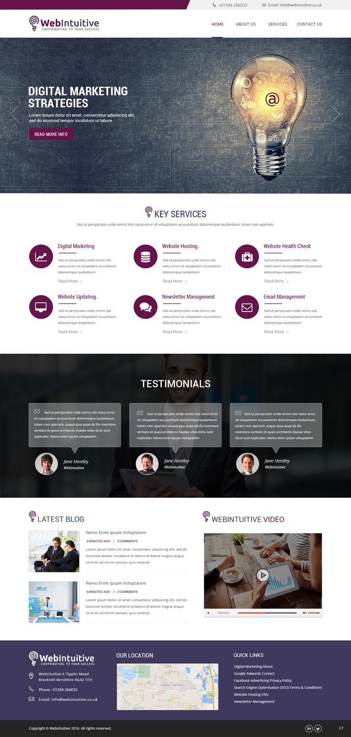Web Design by pb for WebIntuitive | Design #12023651