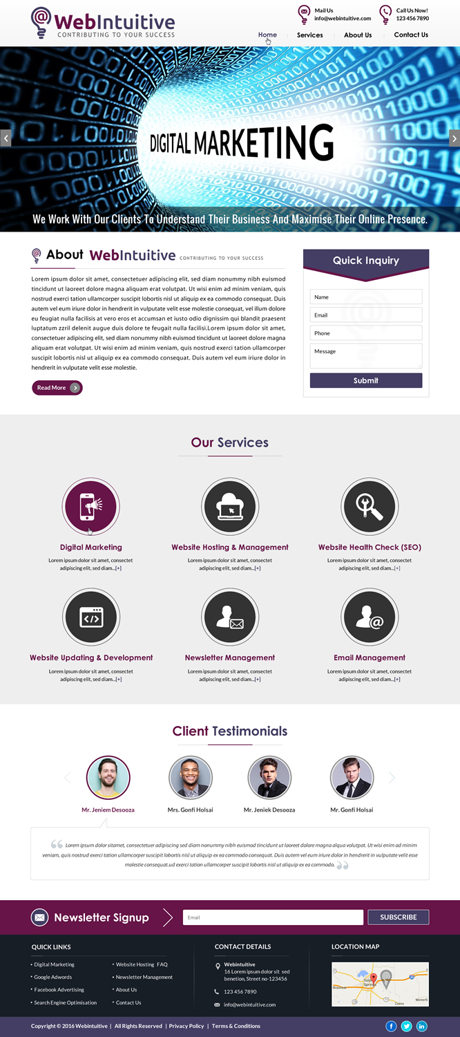 Diseño Web por Sbss para WebIntuitive | Diseño #12025753