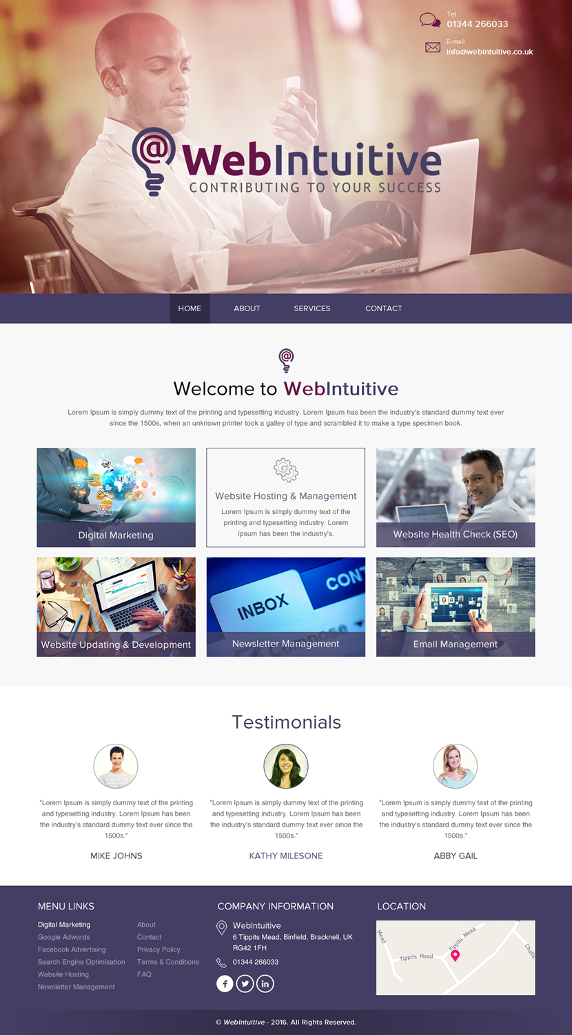 Web Design by rightway for WebIntuitive | Design #12013831