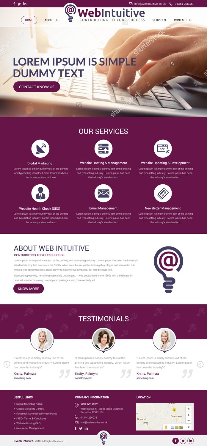 Web Design by rightway for WebIntuitive | Design #12013841