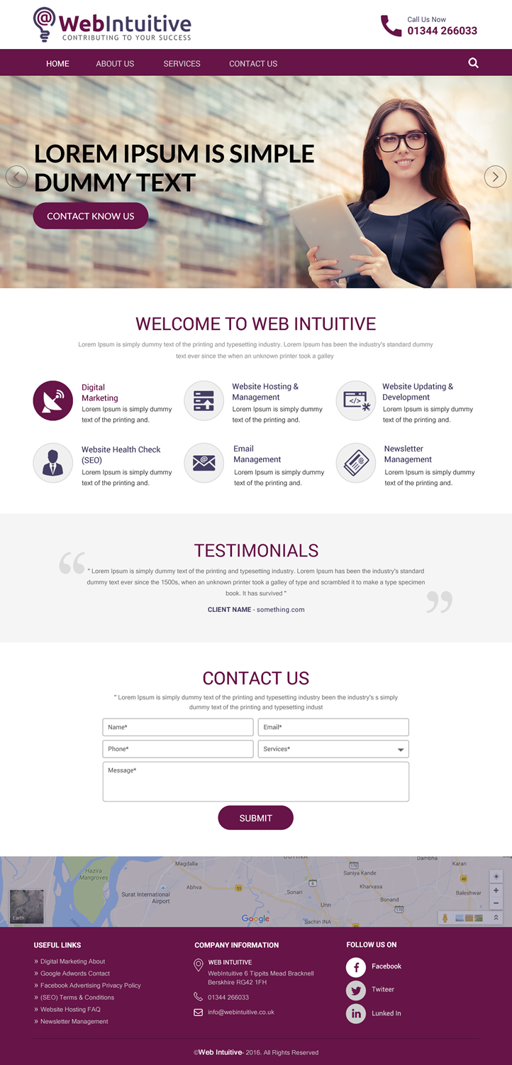 Web Design by rightway for WebIntuitive | Design #12013868