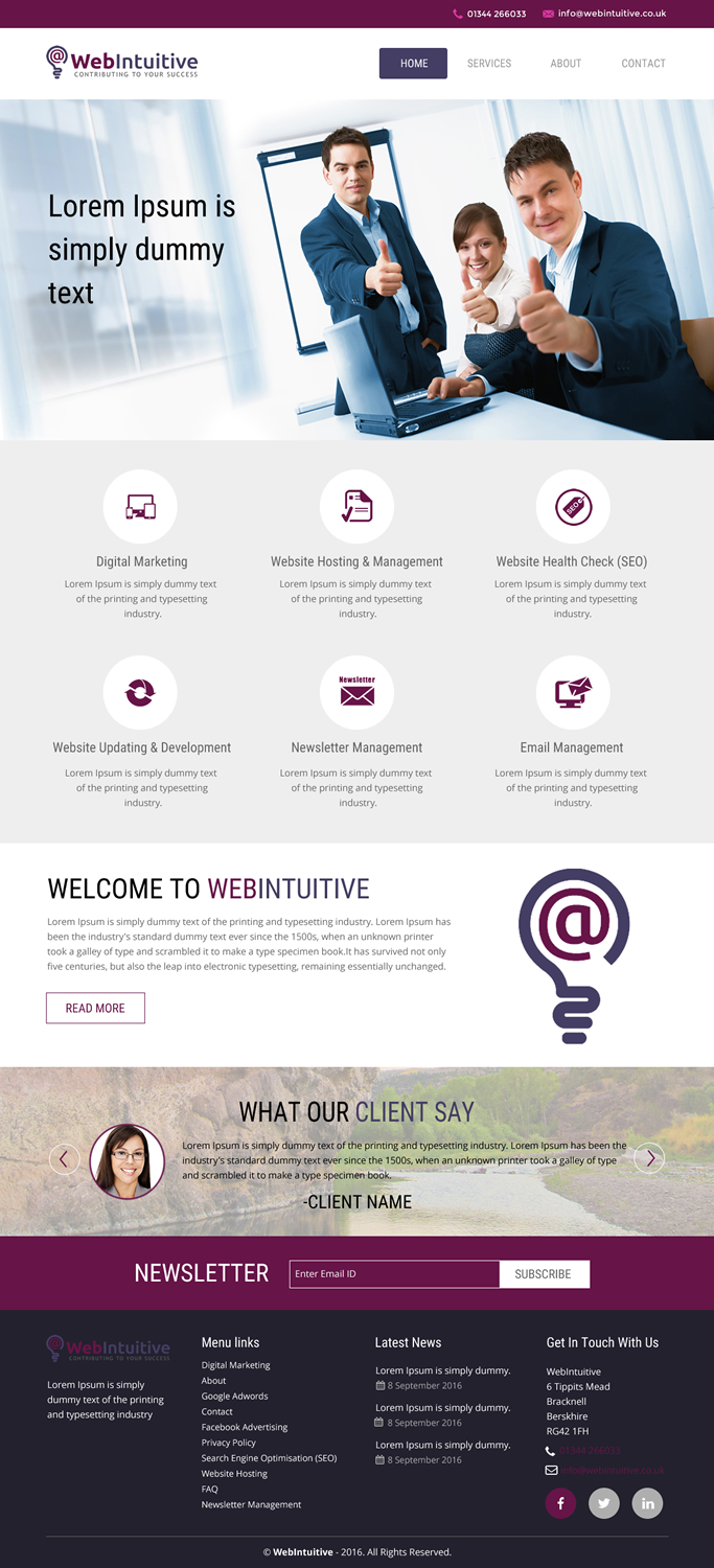 Web Design by rightway for WebIntuitive | Design #12013987