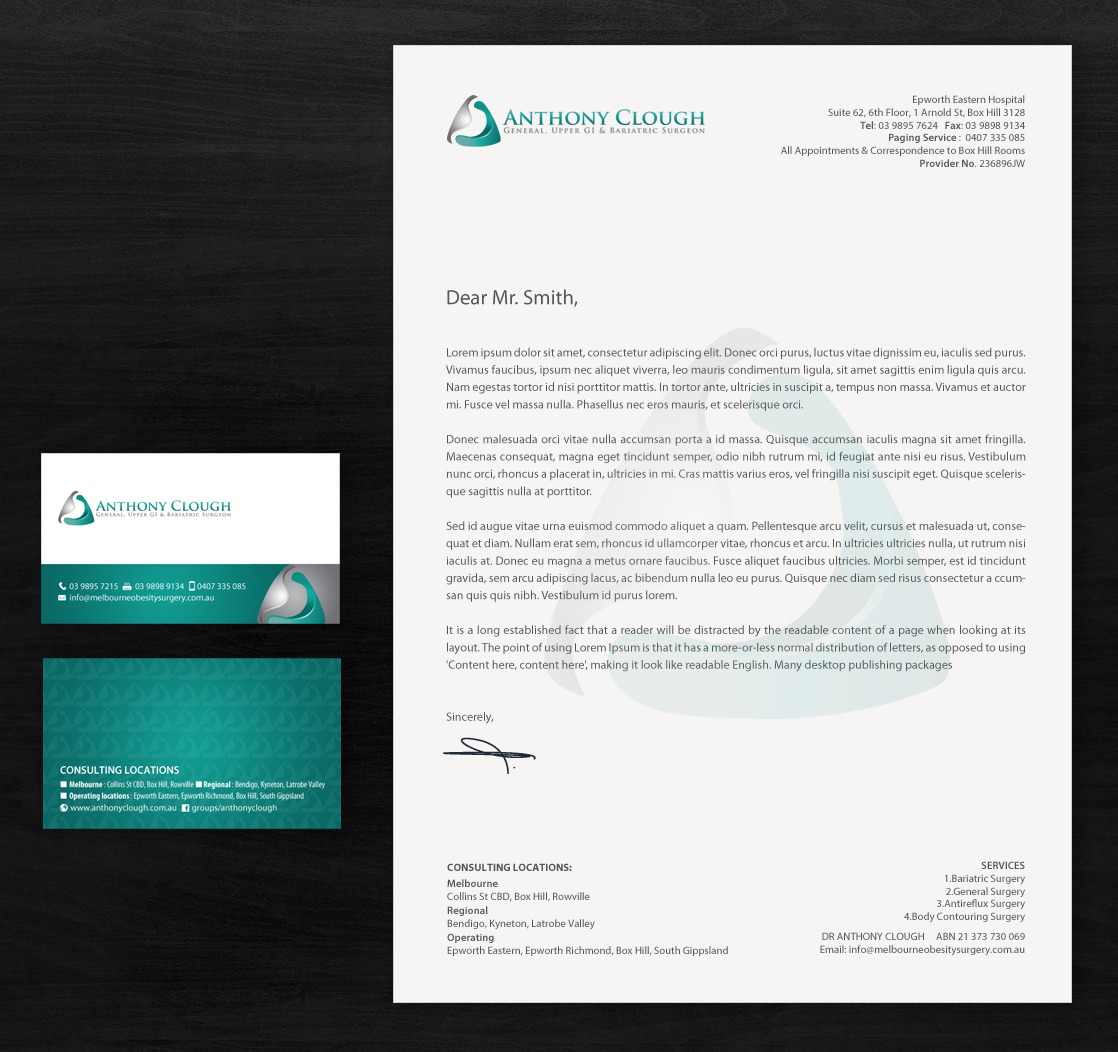 Stationery Design by chandrayaan.creative for Anthony Clough | Design #11725894