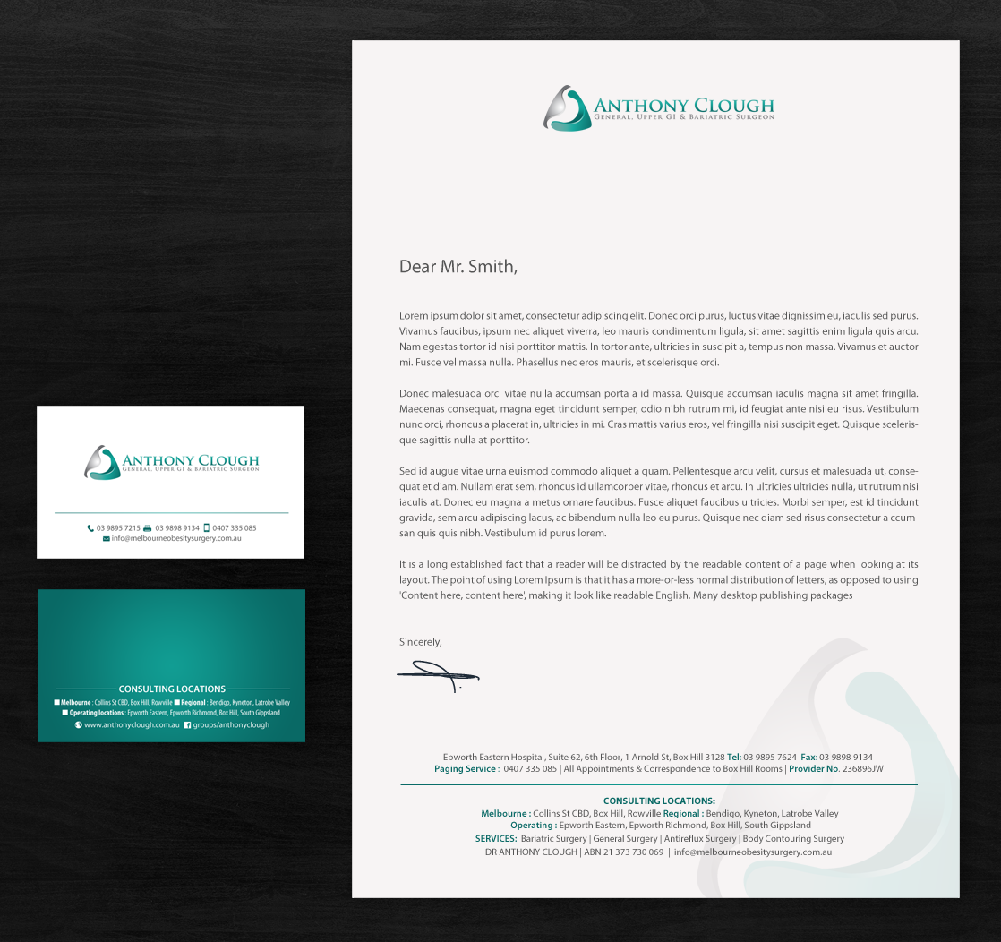 Stationery Design by chandrayaan.creative for Anthony Clough | Design #11725900