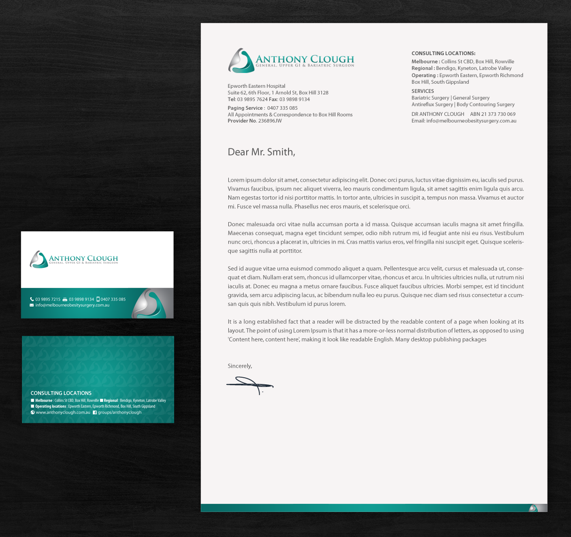 Stationery Design by chandrayaan.creative for Anthony Clough | Design #11725904