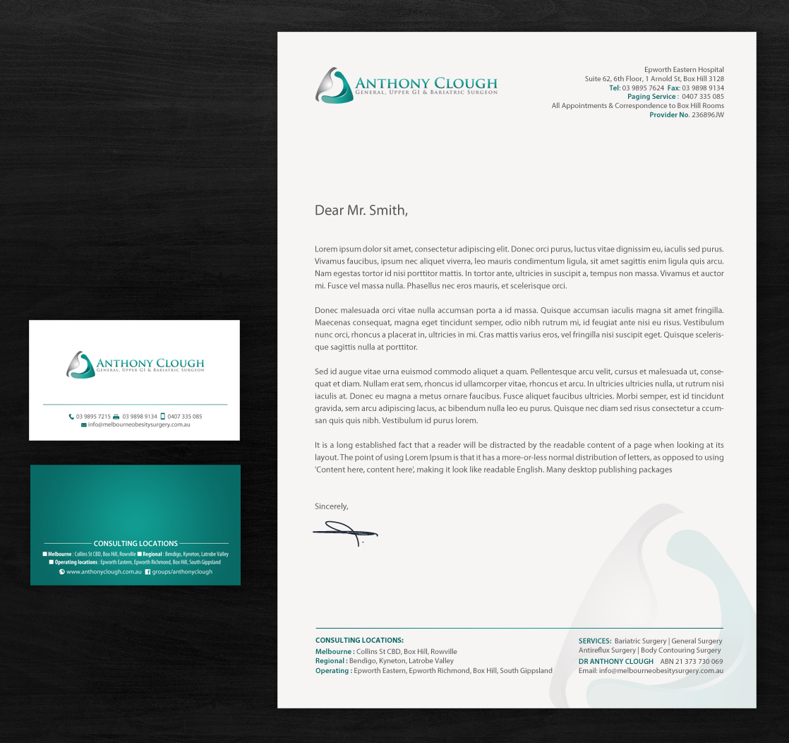 Stationery Design by chandrayaan.creative for Anthony Clough | Design #11725905