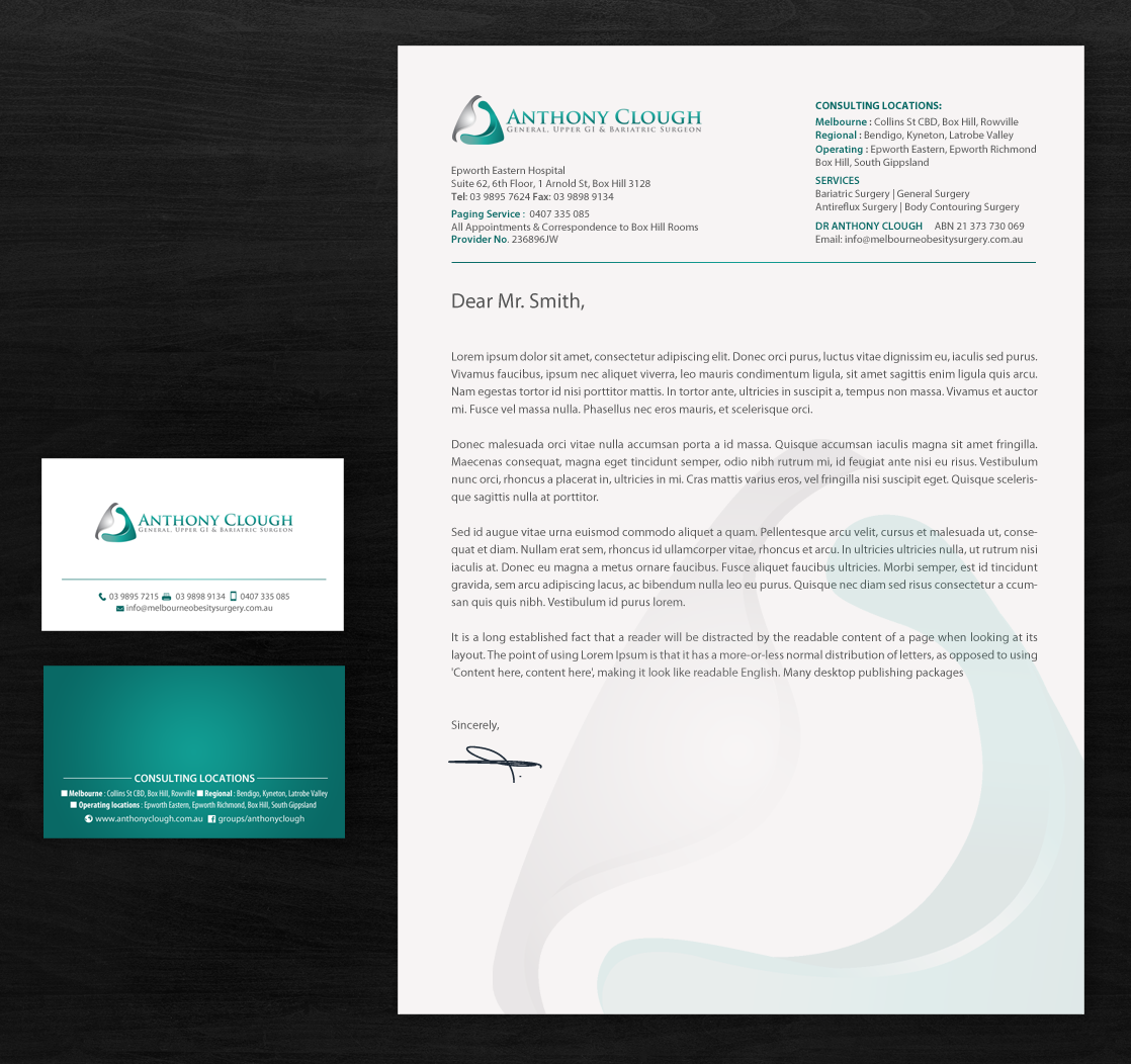 Stationery Design by chandrayaan.creative for Anthony Clough | Design #11725907