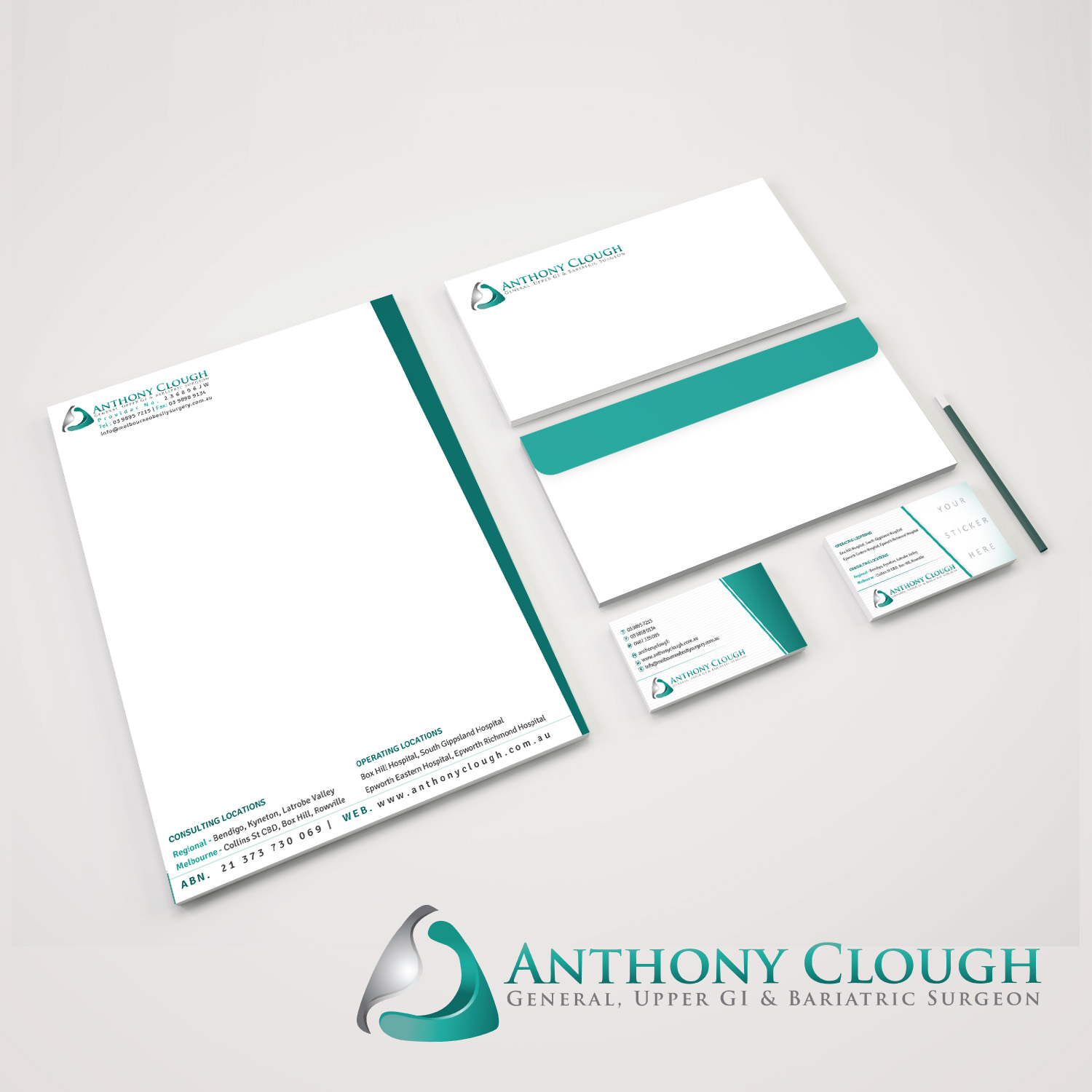 Stationery Design by Creative Jiniya for Anthony Clough | Design #11719752