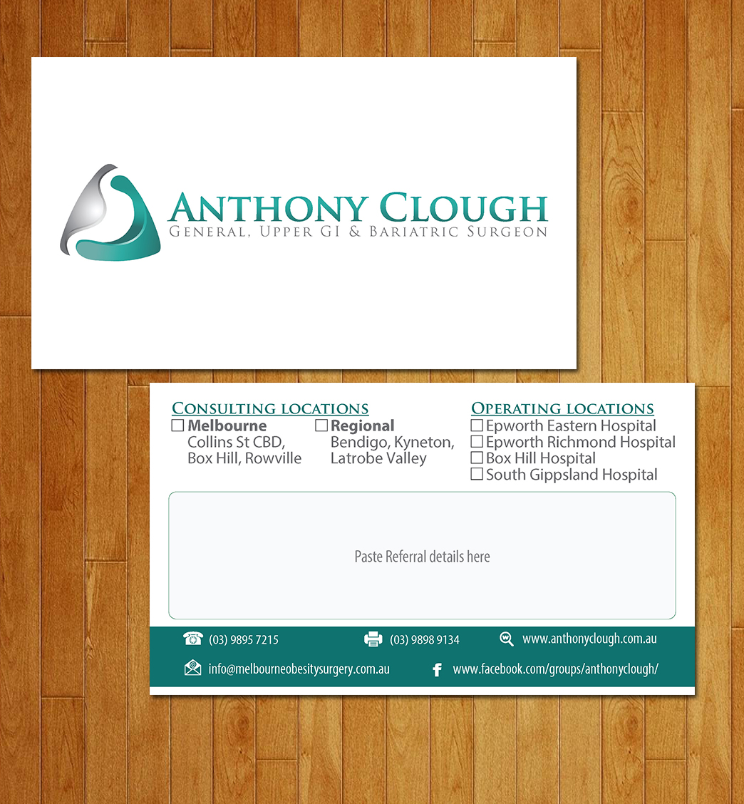 Stationery Design by Vimal Teja for Anthony Clough | Design #11778170