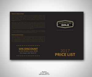 Flyer Design by Nebojsa Aleksic for Cardboard+Gold%2C+Inc. | Design: #11708912