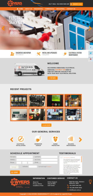 Electrical Contracting Business Website | Diseño Web por bdesigner9