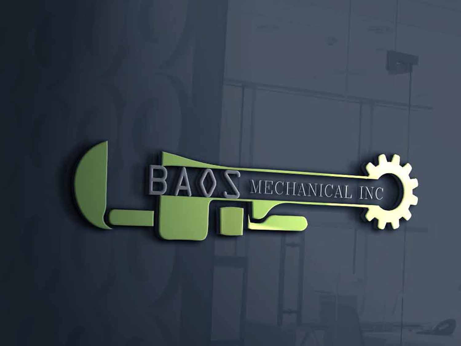 Logo Design by NAVENDU SHARMA for Baos Mechanical | Design #11718695