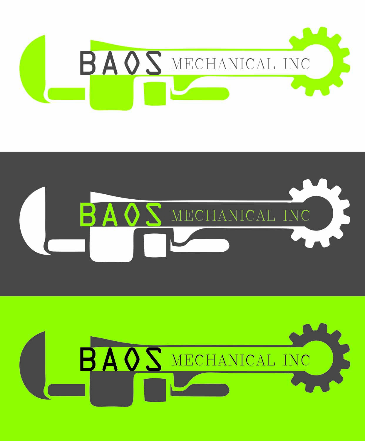 Logo Design by NAVENDU SHARMA for Baos Mechanical | Design #11718696