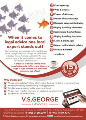 Flyer for legal services - We're not traditional lawyers - please do not use images of gavels or sca | Diseño de Flyer por the artworks
