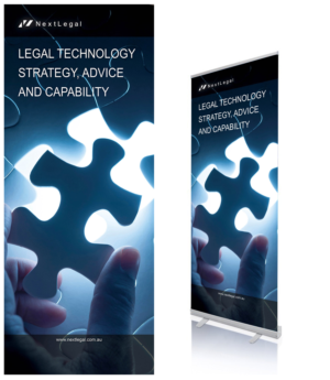 Popup Banners - NextLegal - Legal Technology | Signage Design by senja