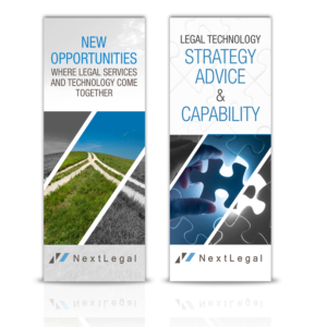 Popup Banners - NextLegal - Legal Technology | Signage Design by aspiremedia
