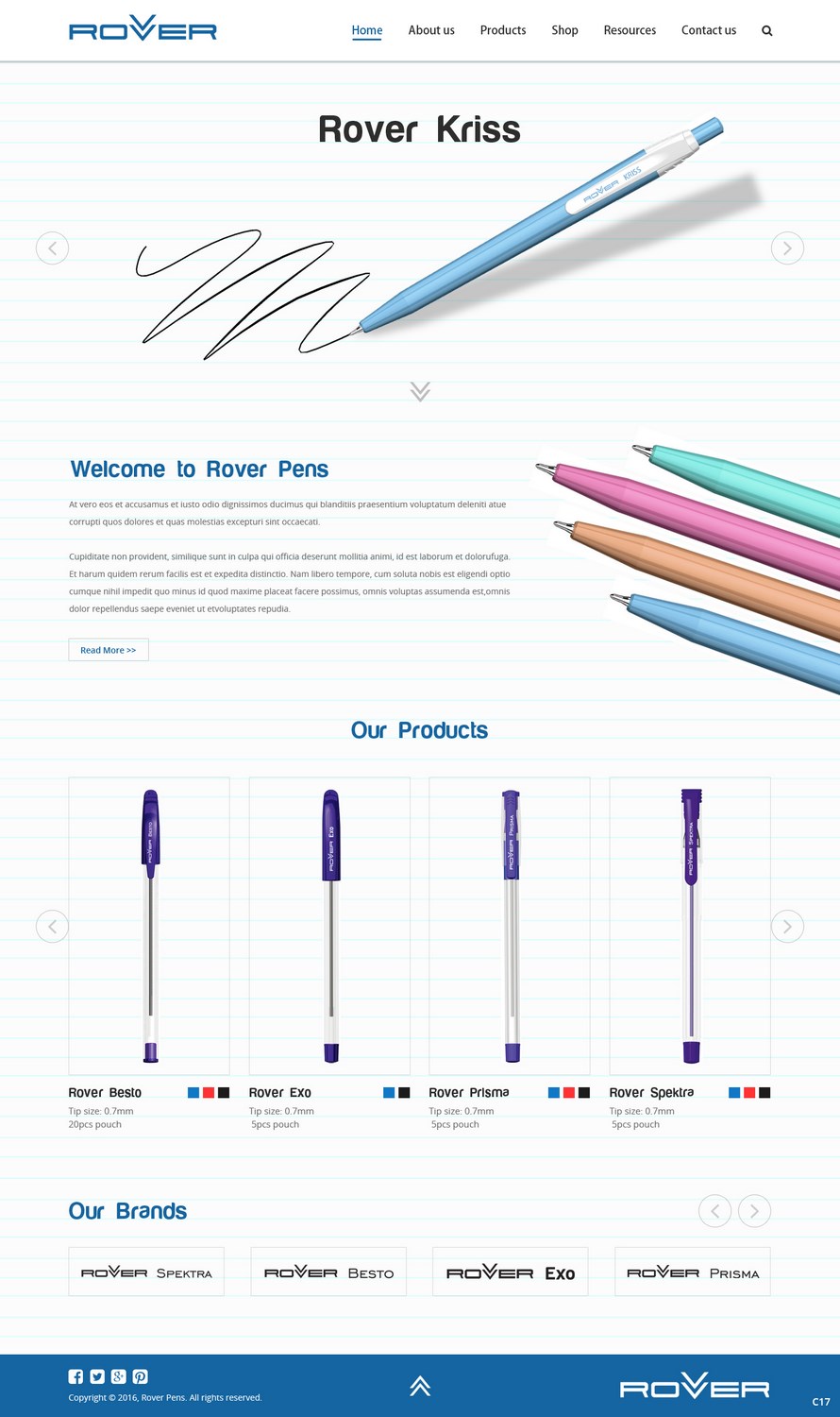 Web Design par pb pour Rover Writing Instruments | Design #11791434