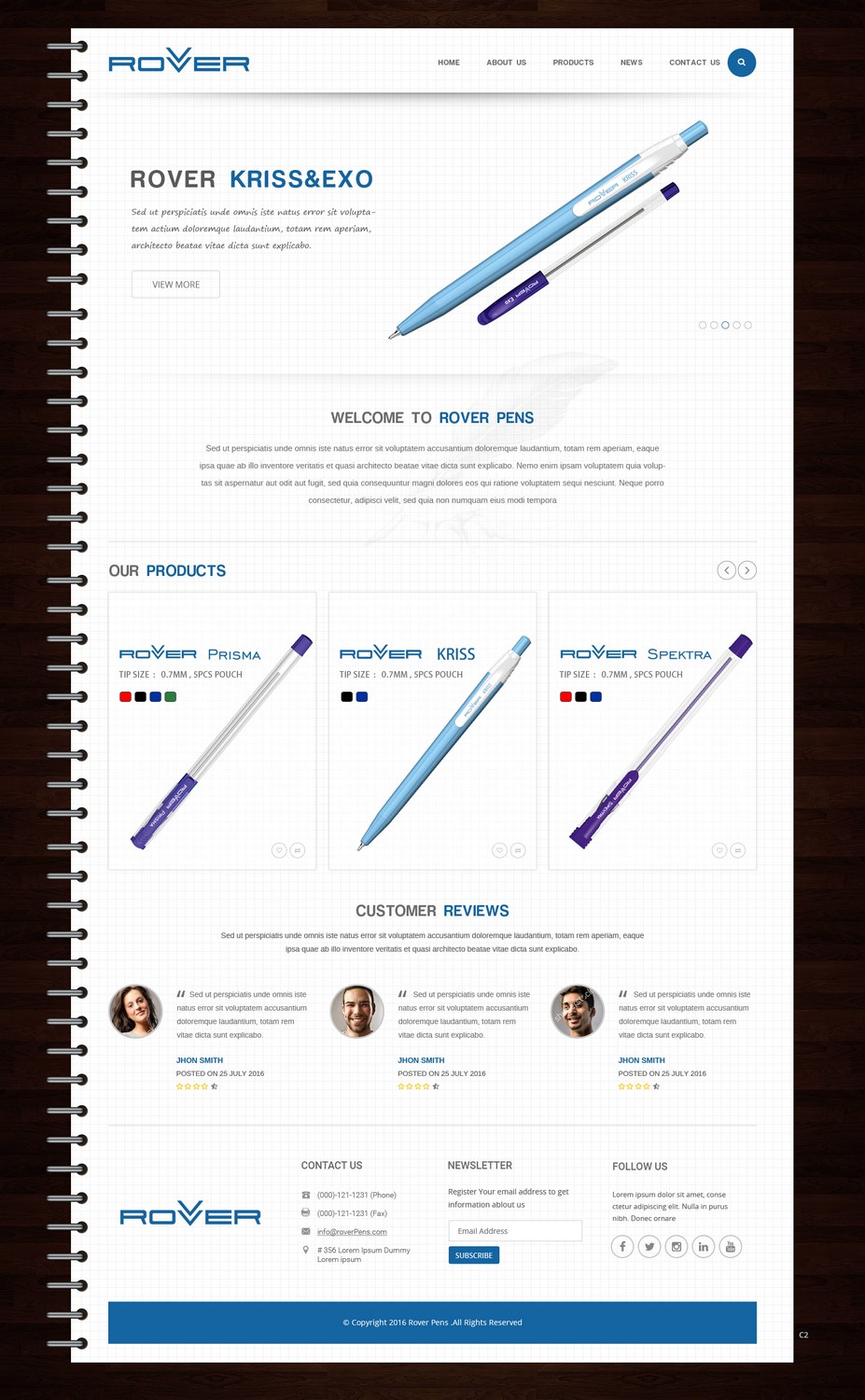 Diseño Web por pb para Rover Writing Instruments | Diseño #11791435