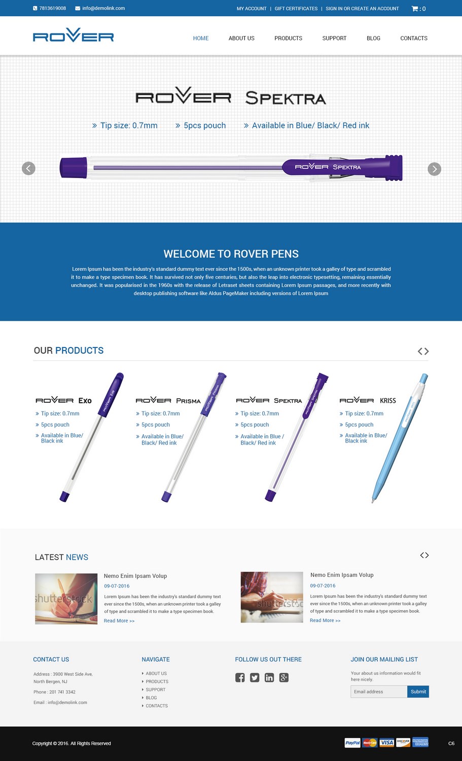 Diseño Web por pb para Rover Writing Instruments | Diseño #11791437