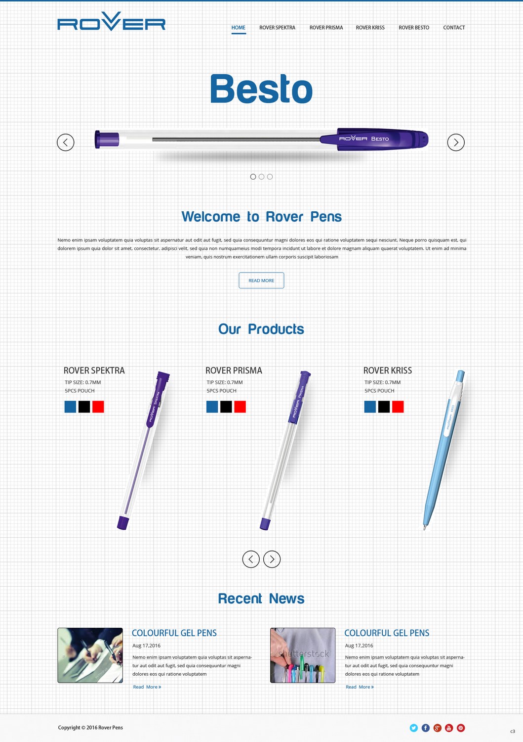Web Design by pb for Rover Writing Instruments | Design #11803111