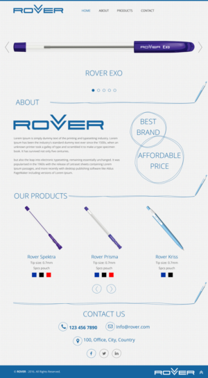 Web Design by rightway for Rover Writing Instruments | Design: #11793794
