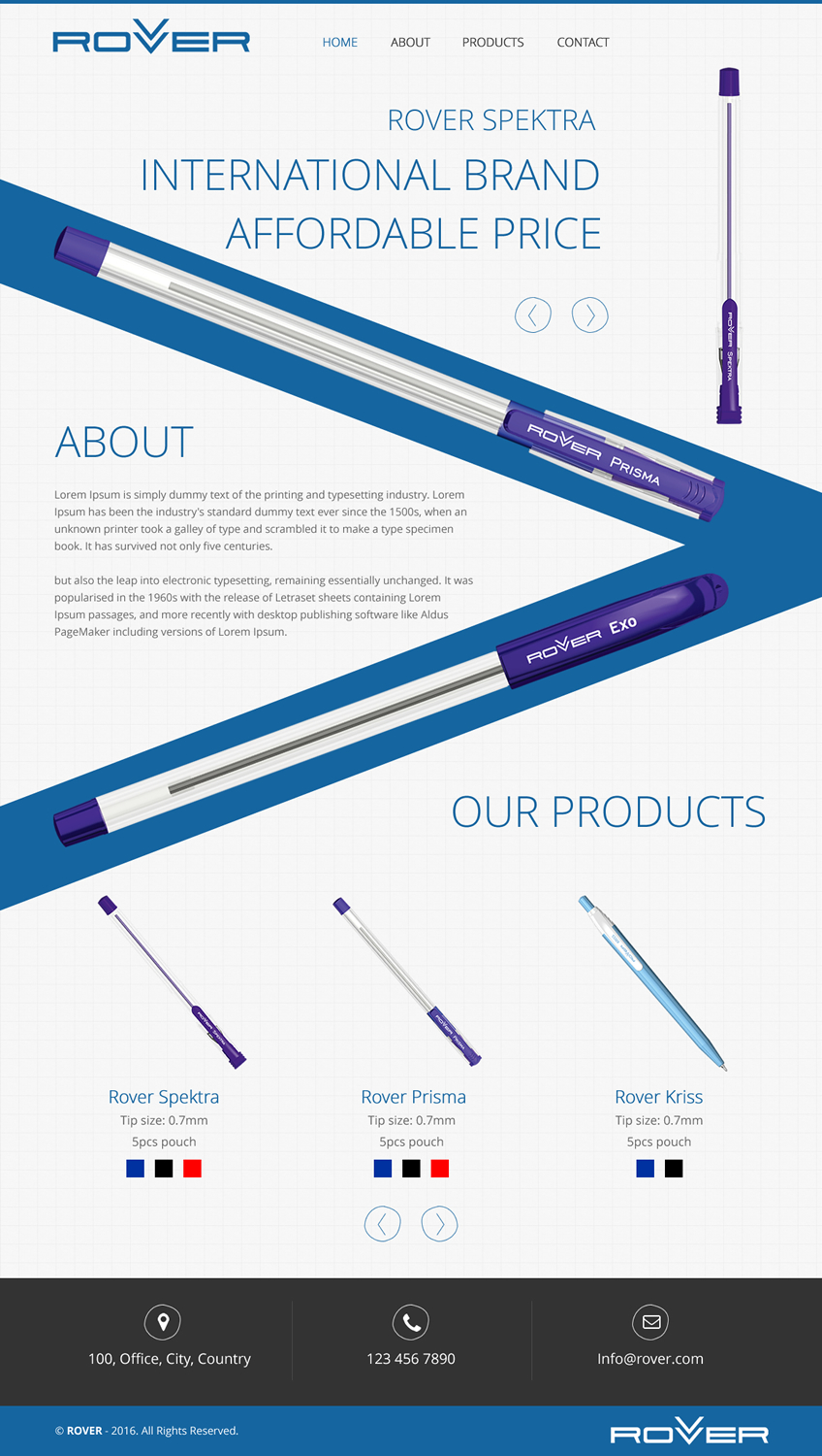 Web Design by rightway for Rover Writing Instruments | Design #11793796