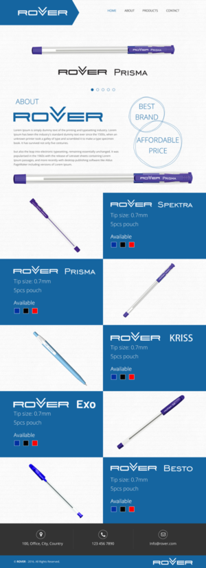Web Design by rightway for Rover Writing Instruments | Design: #11793814