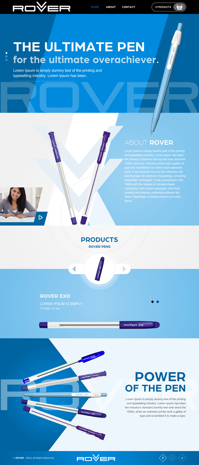 Diseño Web por rightway para Rover Writing Instruments | Diseño #11793821