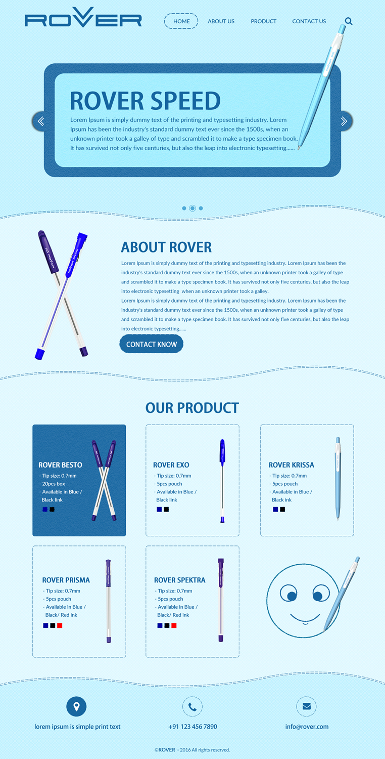 Web Design by rightway for Rover Writing Instruments | Design #11793831