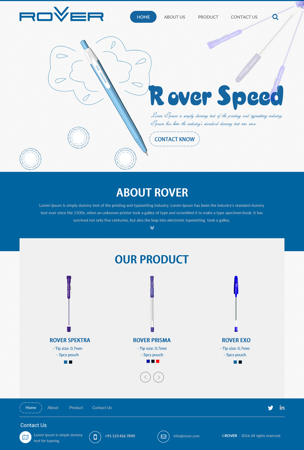 Web Design by rightway for Rover Writing Instruments | Design #11793834