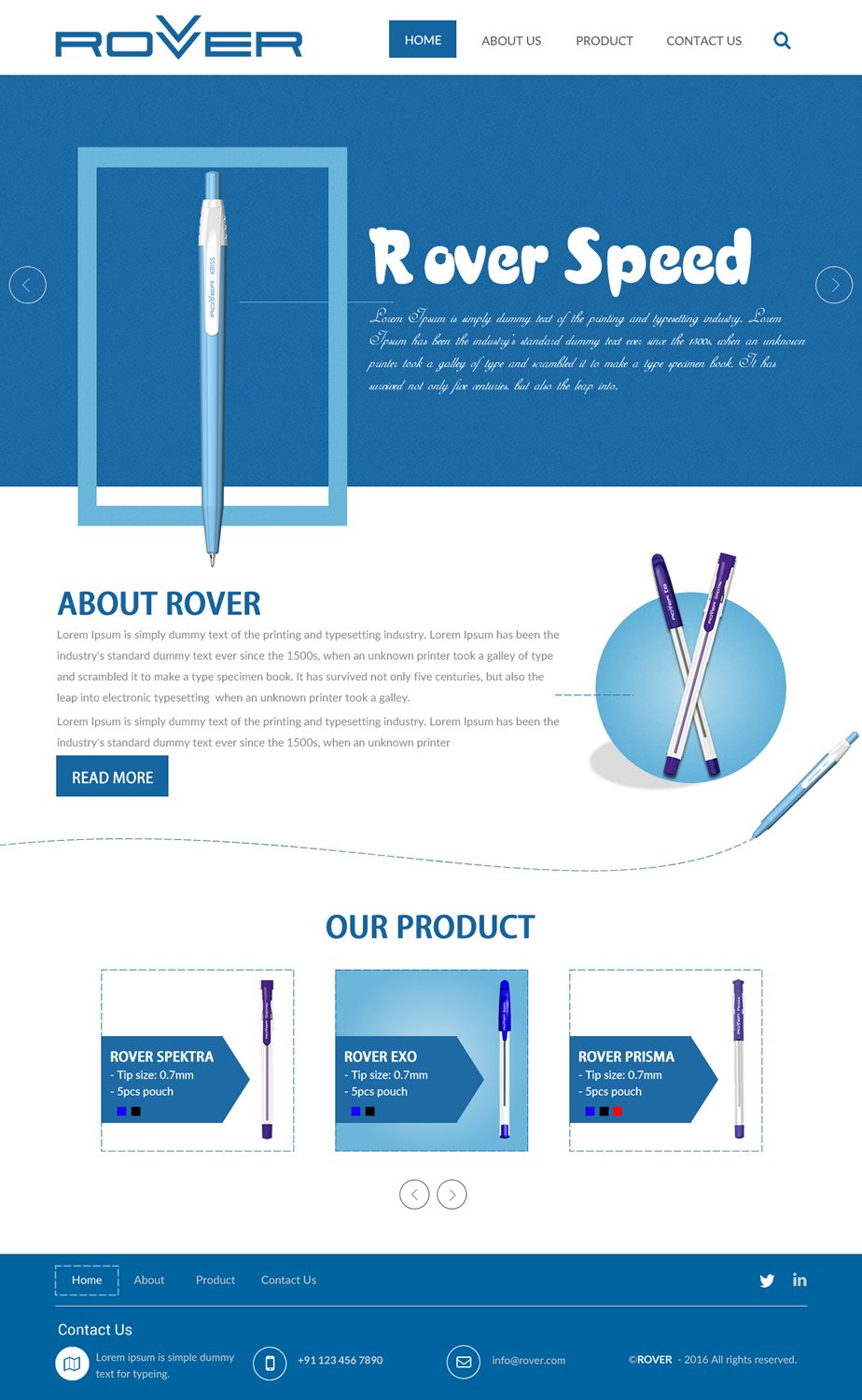Web Design by rightway for Rover Writing Instruments | Design #11793845