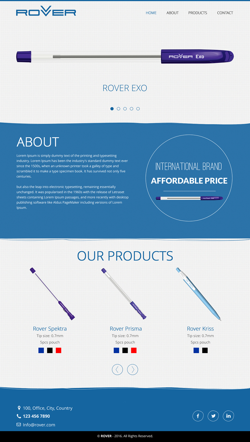 Web Design by rightway for Rover Writing Instruments | Design #11793855