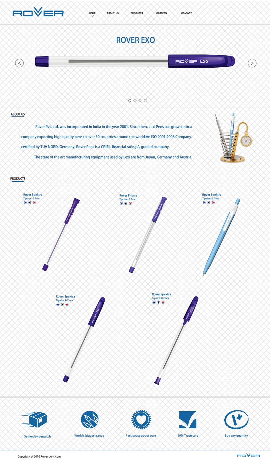 Web Design by ashoksivak for Rover Writing Instruments | Design #11834985