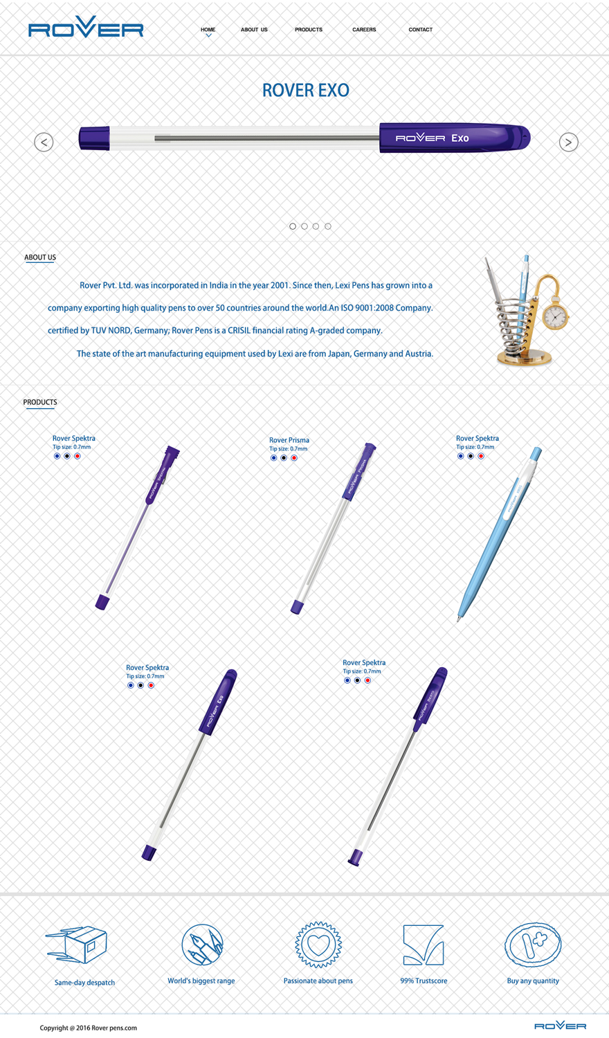 Web Design by ashoksivak for Rover Writing Instruments | Design #11846196