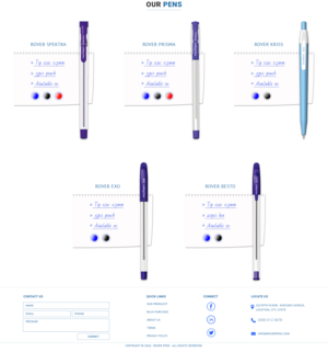 Web Design by Advanced Designs for Rover Writing Instruments | Design: #11870721