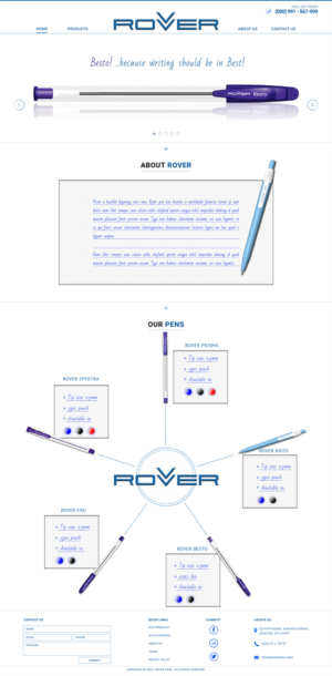 Web Design by Advanced Designs for Rover Writing Instruments | Design: #11877145