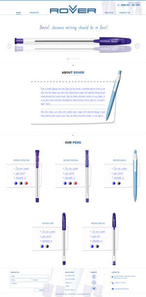 Web Design by Advanced Designs for Rover Writing Instruments | Design: #11877147