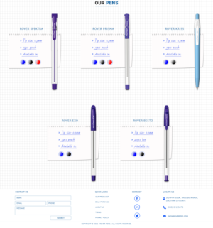 Web Design by Advanced Designs for Rover Writing Instruments | Design: #11878268