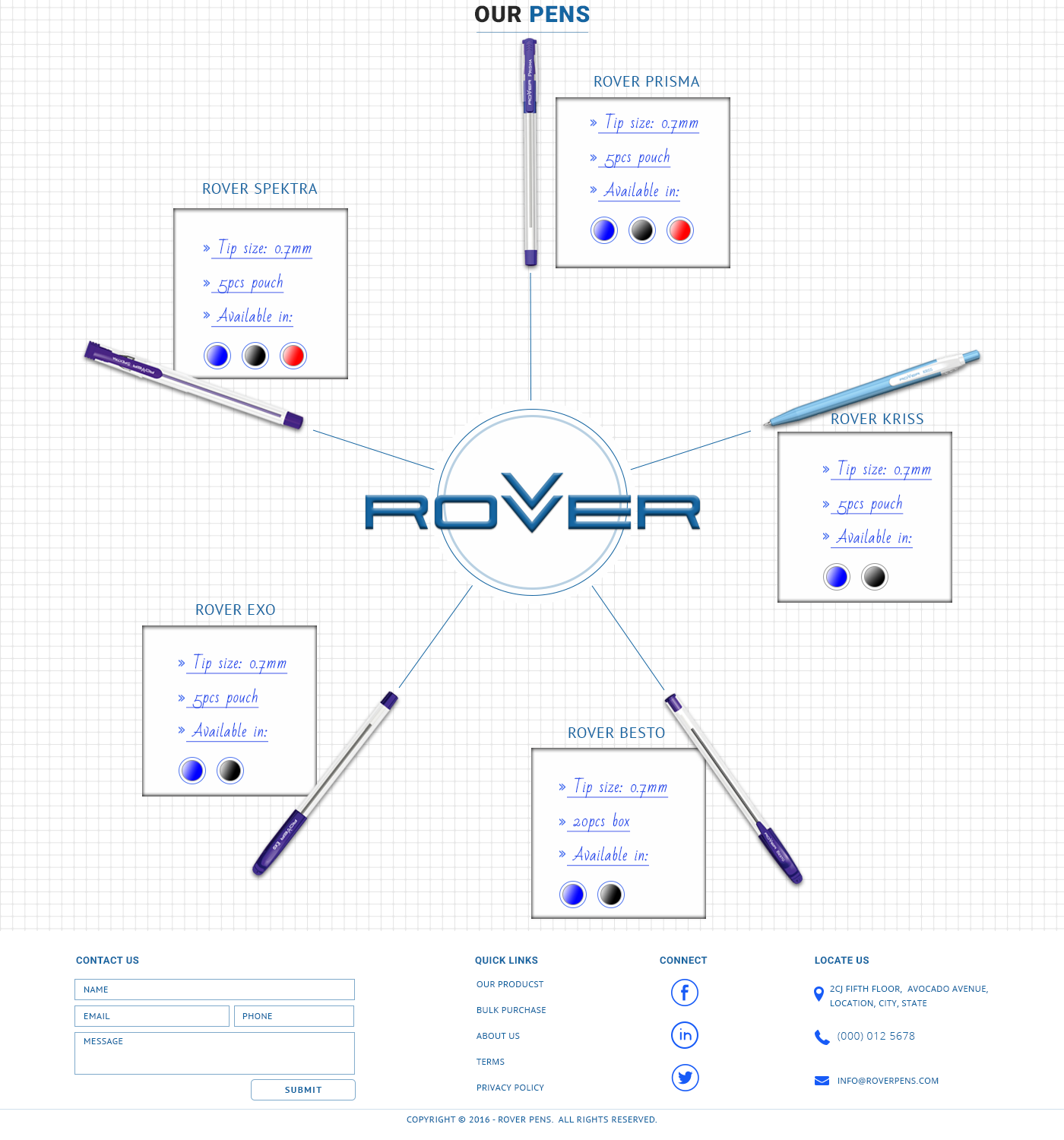 Web-Design von Advanced Designs für Rover Writing Instruments | Design #11878387