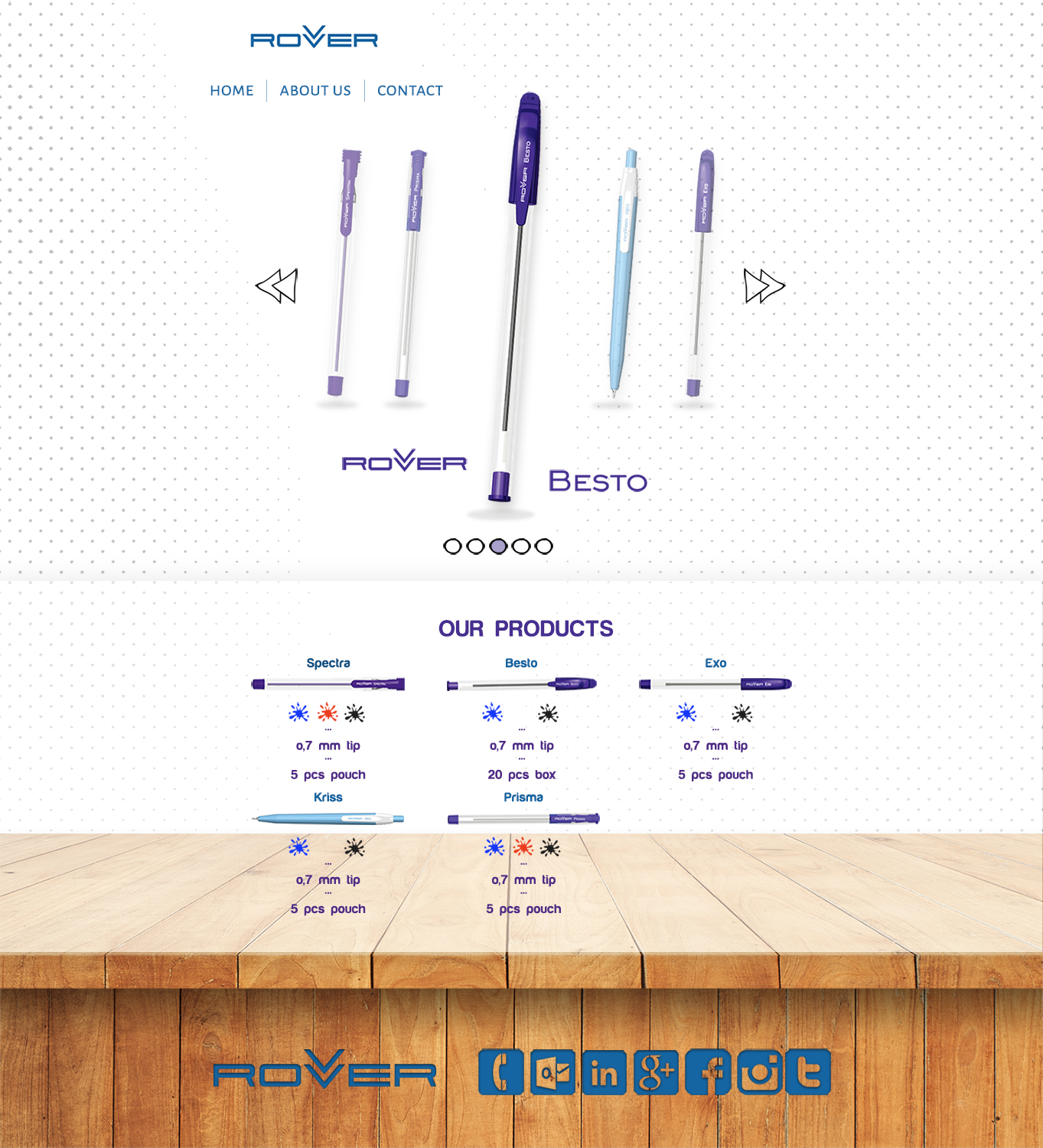 Web Design by the friendly parrot for Rover Writing Instruments | Design #11784971