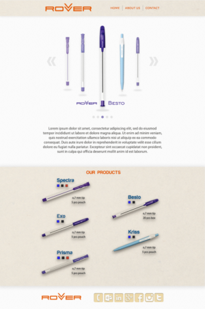 Web Design by the friendly parrot for Rover Writing Instruments | Design: #11794731