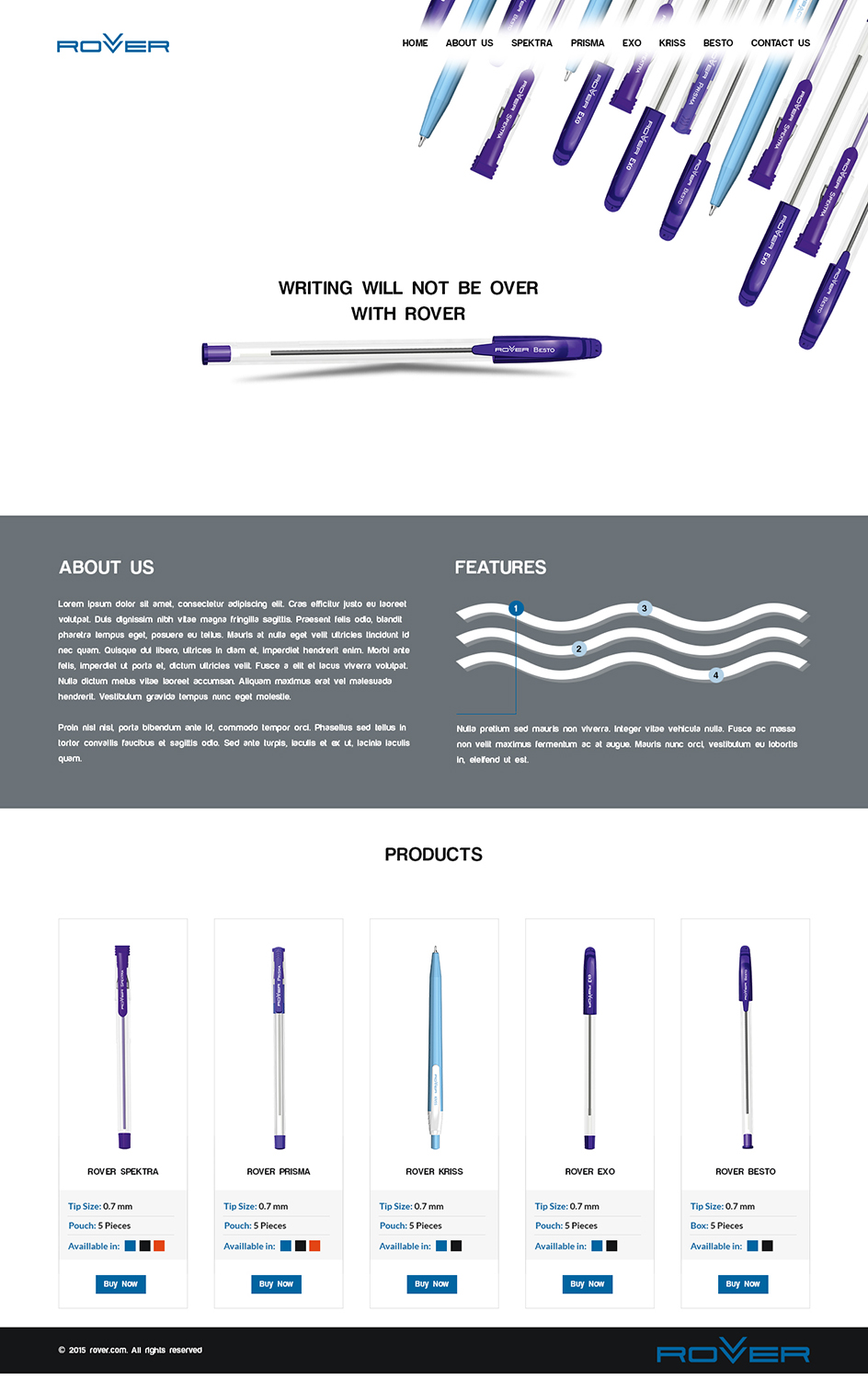 Web Design by Tpith for Rover Writing Instruments | Design #11877963