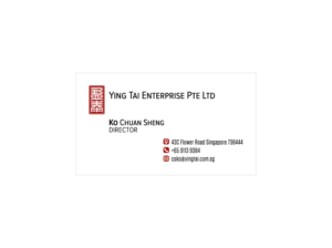 Name Card Design - YingTai Enterprise Pte Ltd 