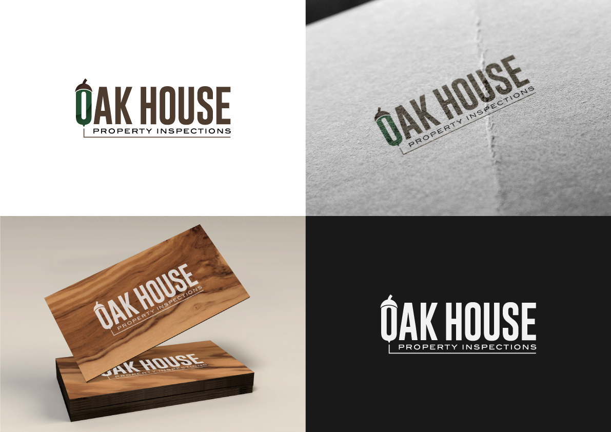 Logo Design by The Marble Peach for Oak House Property Inspections, PLLC | Design #11738168